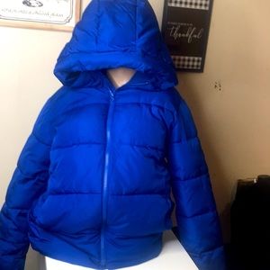 Gap Kids Blue Winter Coat Jacket Boys Size Extra Large hood and pockets